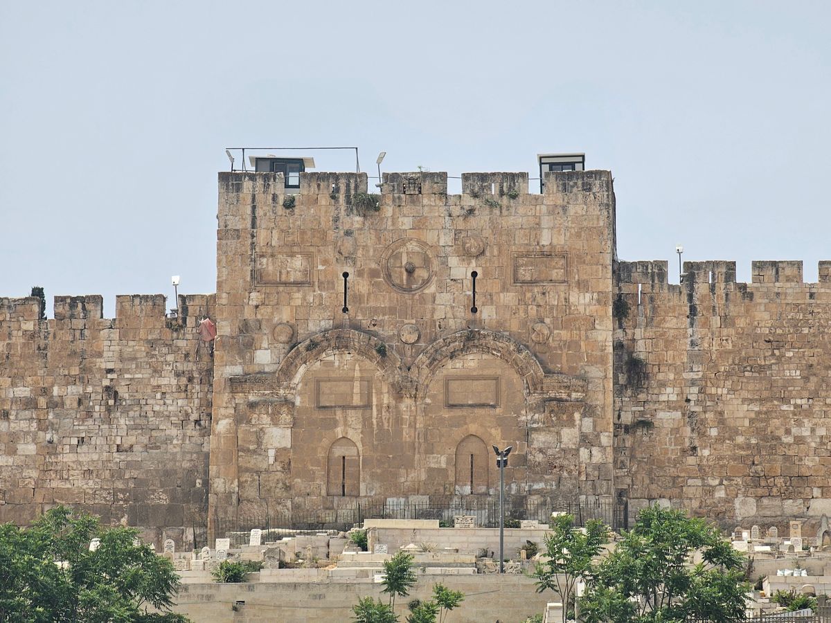 The Golden Gate (Gate of Mercy) in the eastern wall of Jerusalem