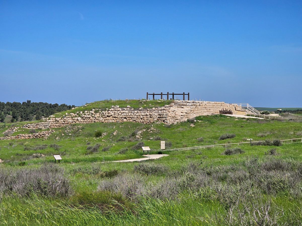 Tel Lachish archaeological site with the Assyrian siege ramp
