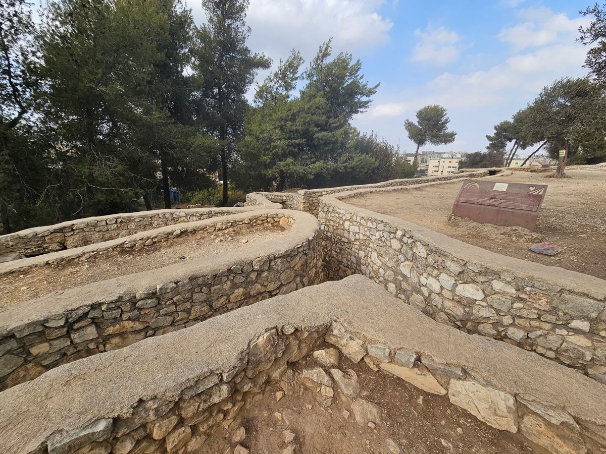 The preserved trenches at Ammunition Hill