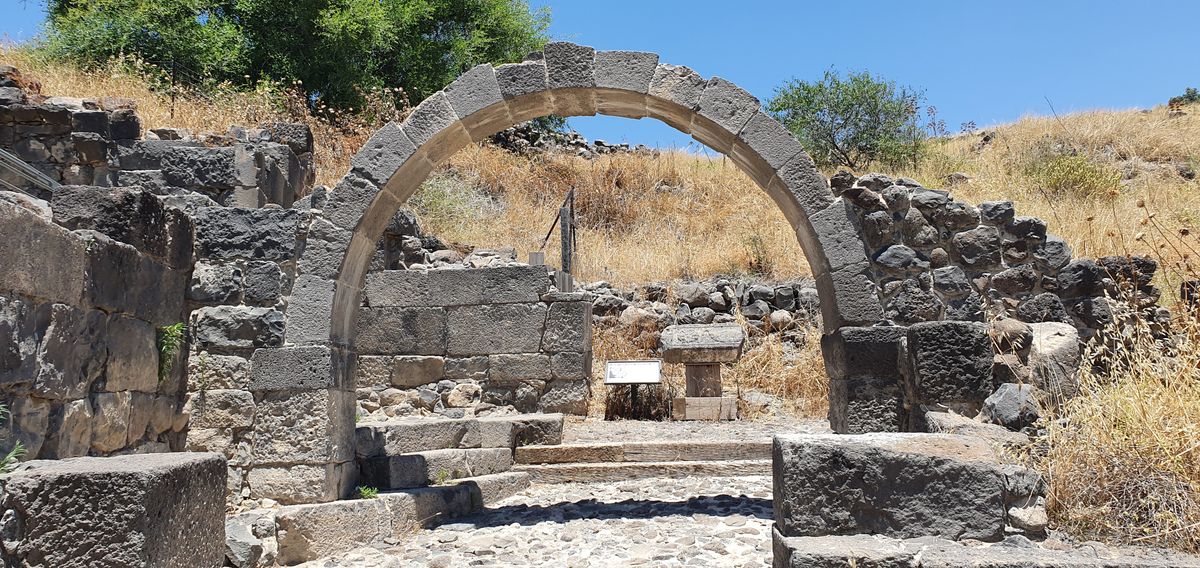 Ancient synagogue ruins on the Golan Heights, Israel