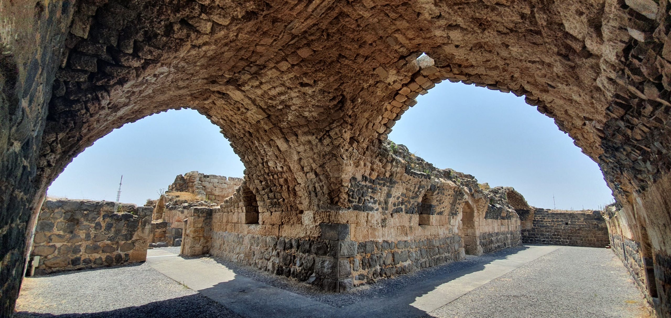 Crusader vaulted hall inside Belvoir Fortress (Kokhav HaYarden)