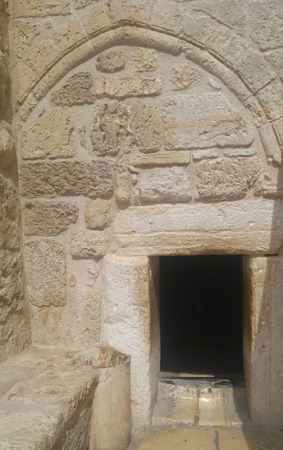 The Door of Humility, the low entrance to the Church of the Nativity in Bethlehem