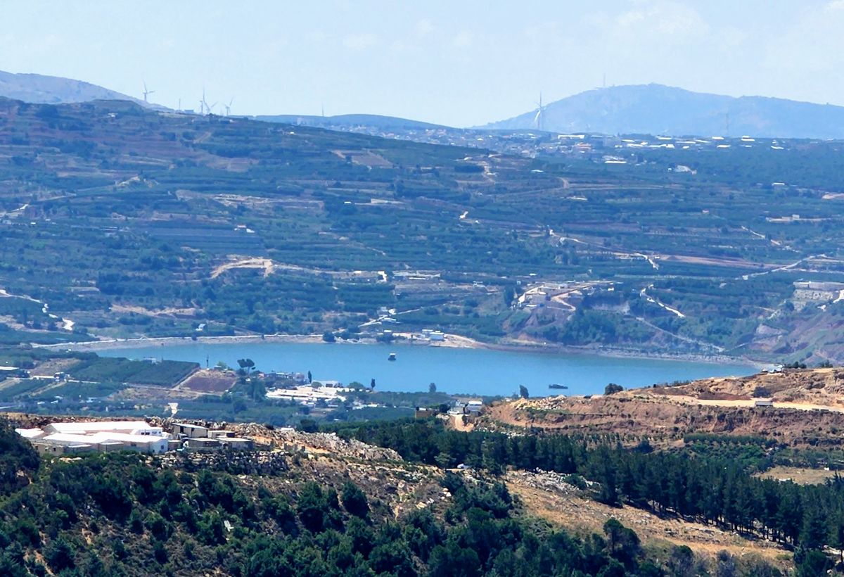 Birkat Ram volcanic lake, Golan Heights, Israel