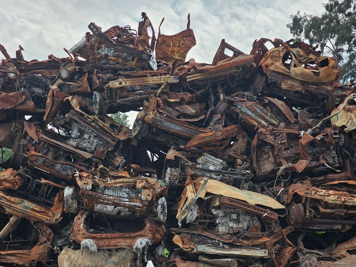 Car Memorial at Tkuma, Gaza Envelope, Israel