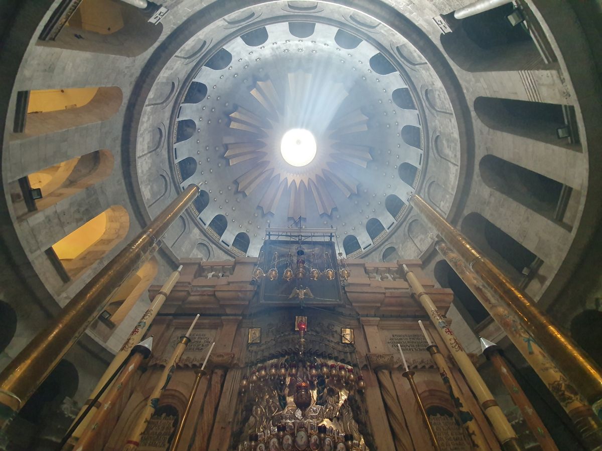 The facade of the Church of the Holy Sepulchre