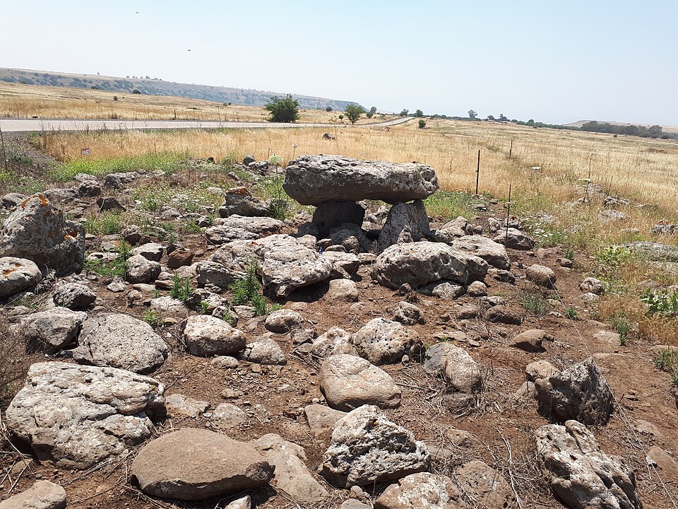 Ancient dolmen burial chamber on the Golan Heights