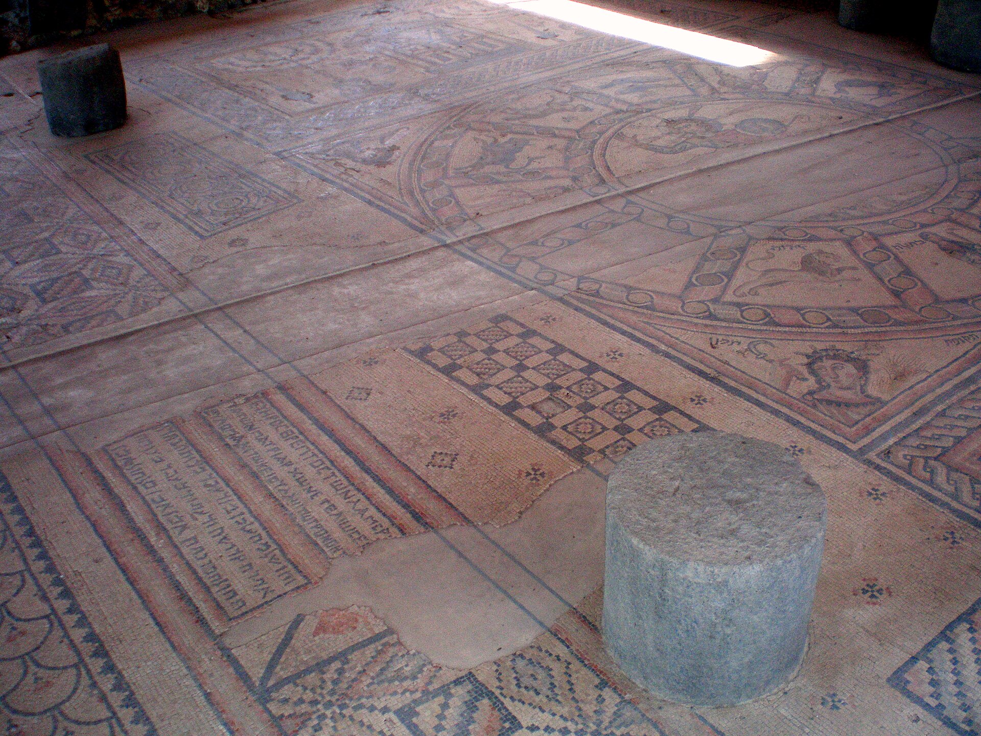 Ancient zodiac mosaic at Hamat Tiberias synagogue