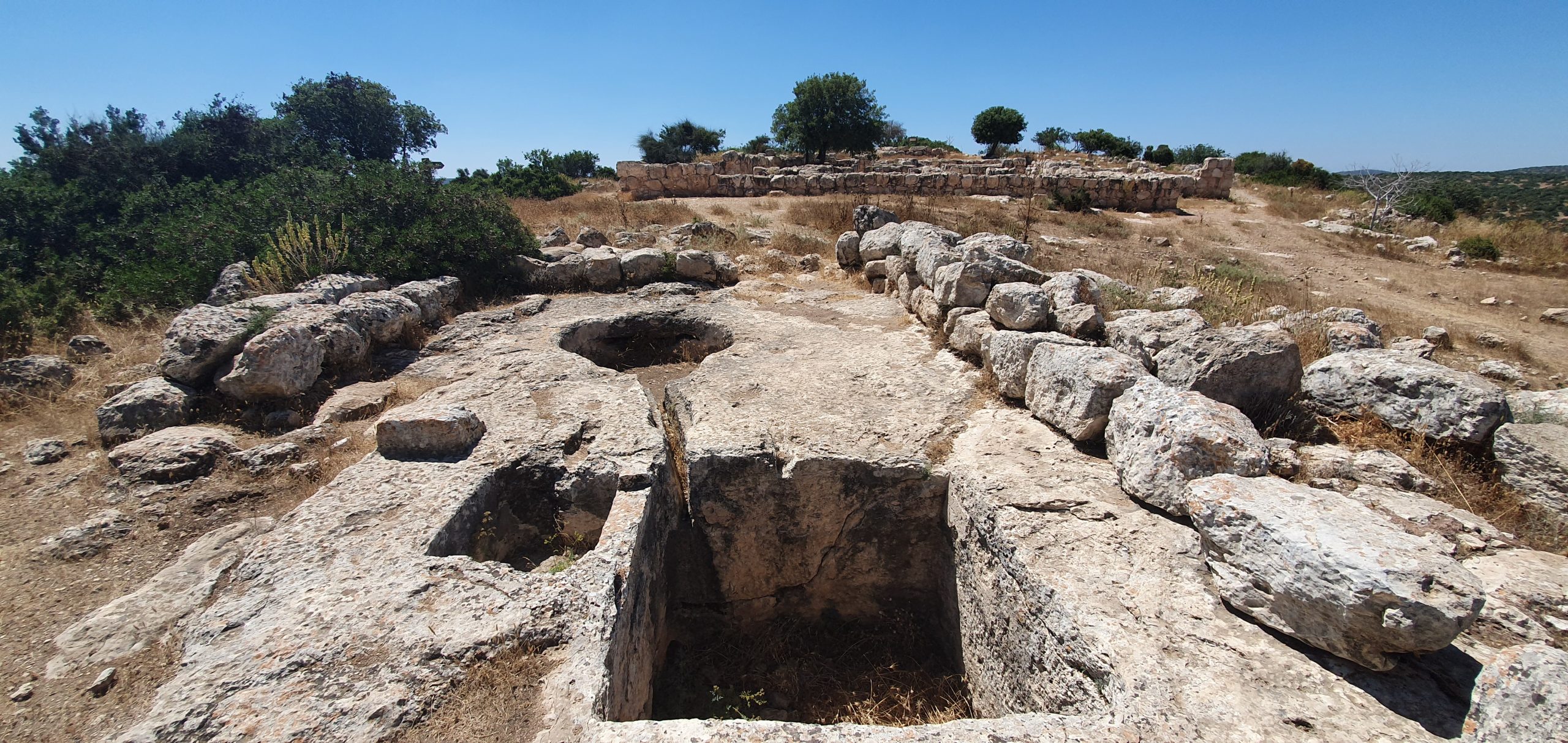 Ruins of Horvat Ethri in the Judean foothills