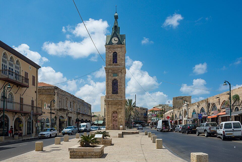 The Ottoman Clock Tower in Jaffa central square
