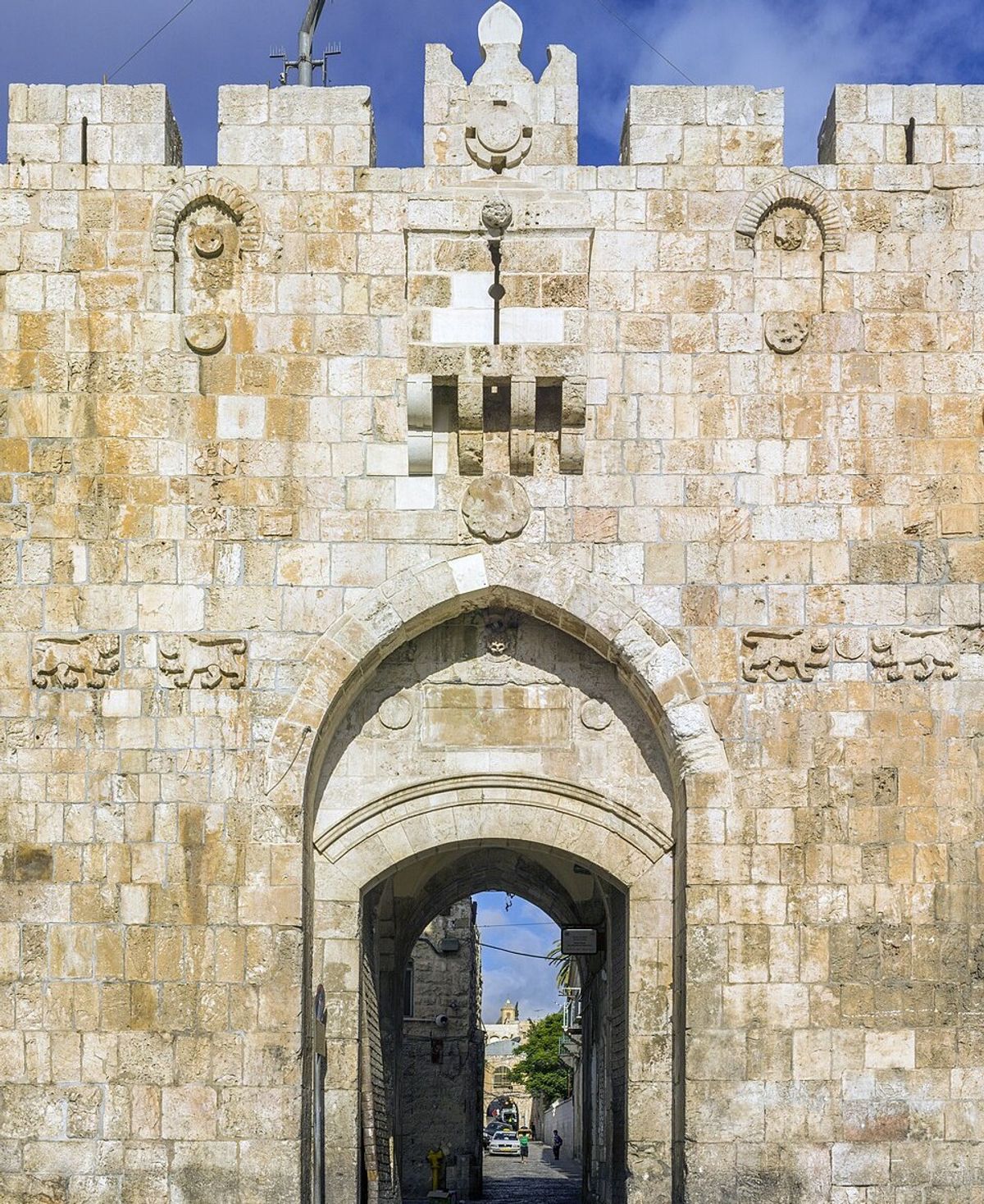 Lions Gate in the Old City walls of Jerusalem