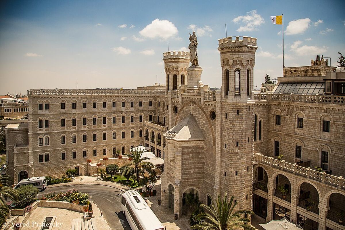 Notre Dame of Jerusalem compound viewed from above
