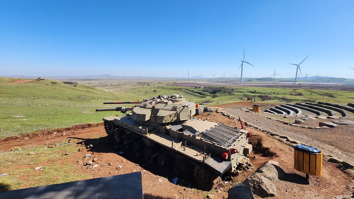 Tanks at the Oz 77 Memorial in the Valley of Tears on the Golan Heights