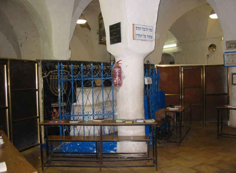 Pilgrims at the tomb of Rashbi in Meron