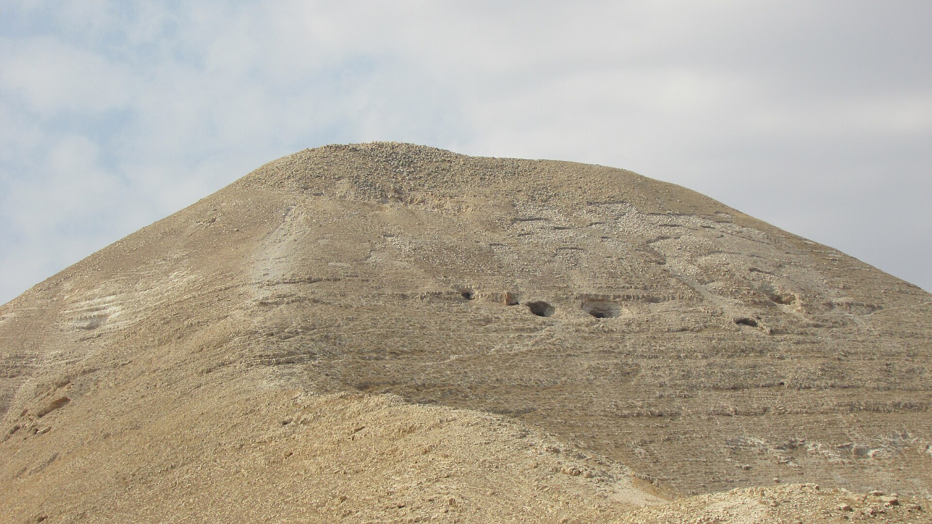 The cone-shaped mountain of Sartaba (Alexandrion) rising above the Jordan Valley