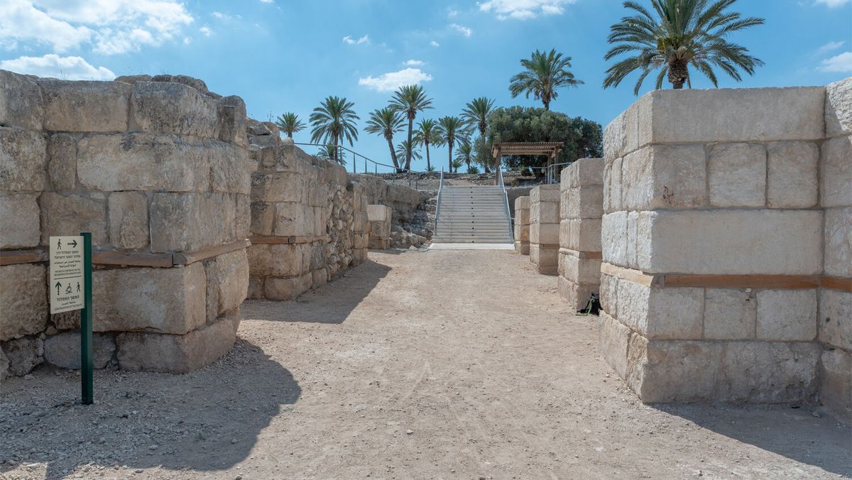 Solomonic six-chambered gate at Megiddo, Israel