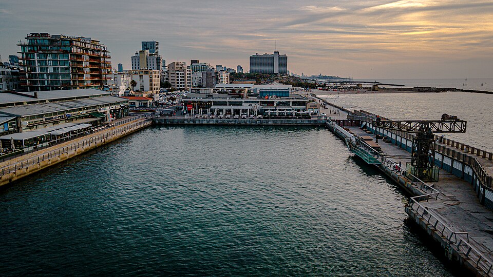 Tel Aviv Port at sunset