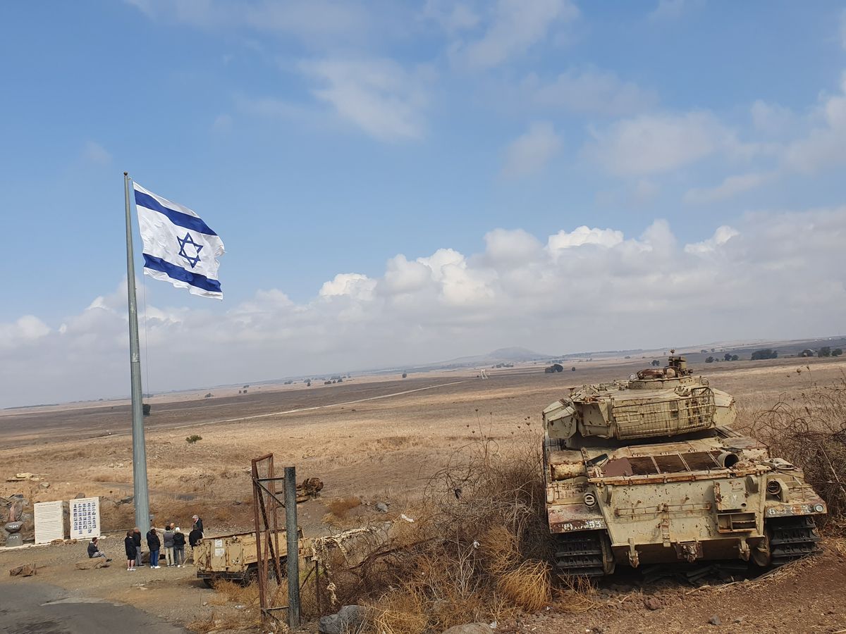 Tel Saki memorial site, Golan Heights, Israel