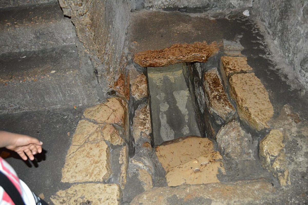 Inside the ancient Tomb of Lazarus in Bethany