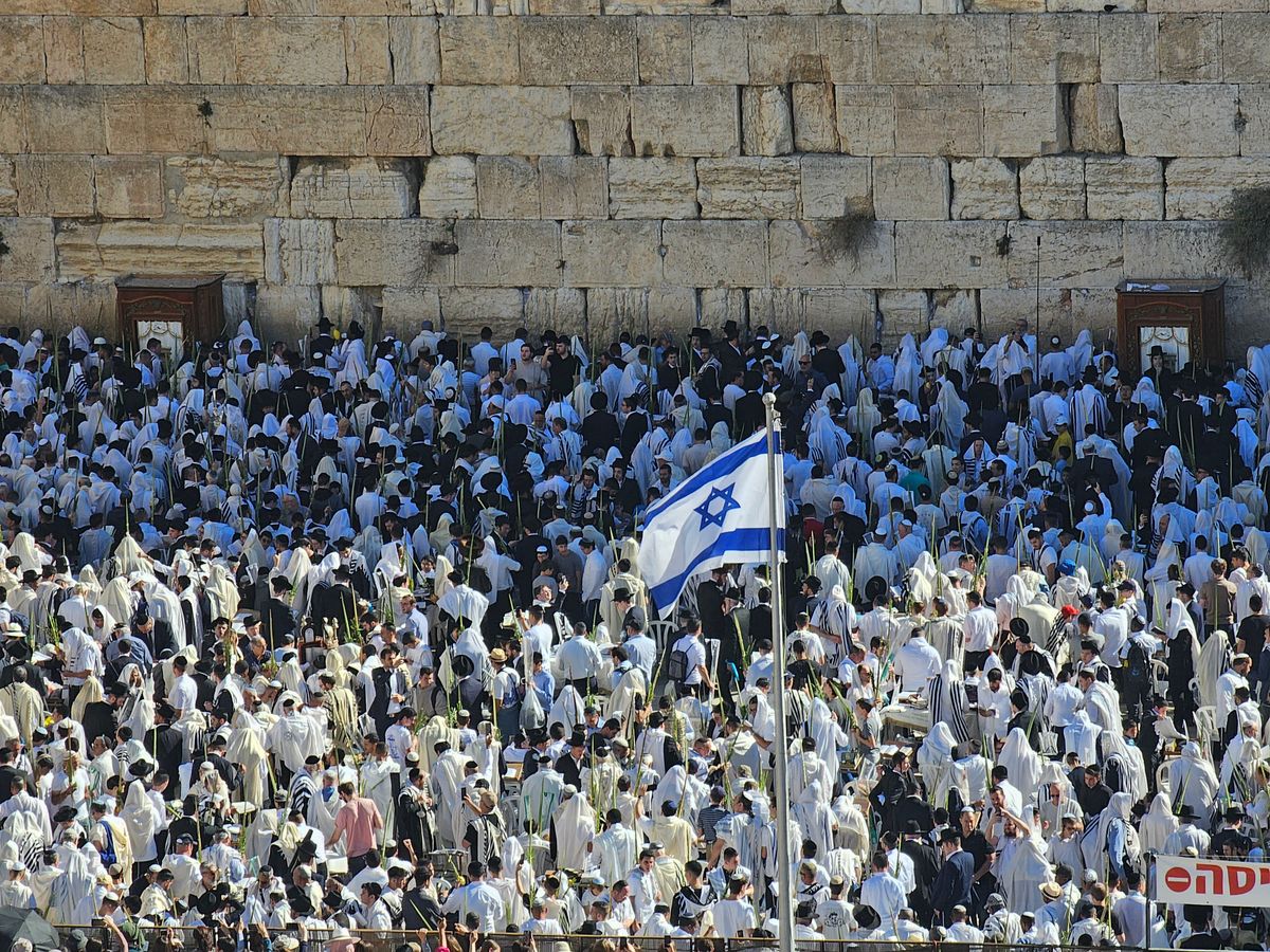 Worshippers at the Western Wall in Jerusalem
