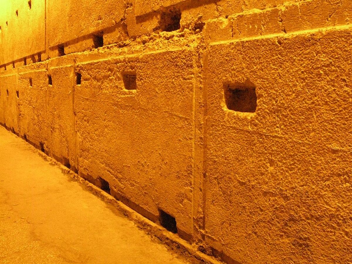 Massive Herodian stones in the Western Wall Tunnels