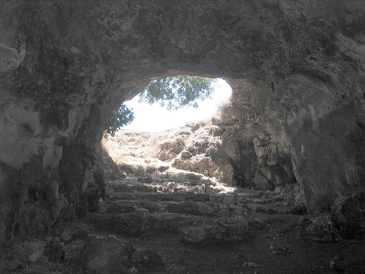 The cave at Yodfat where Josephus and his fighters hid from the Romans