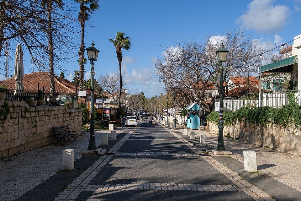 Historic Founders Street in Zikhron Yaakov, Israel